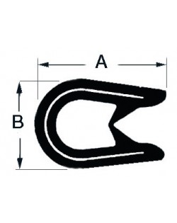 Profilo per bordare vetroresina o altri materiali - 4 - 6 mm BIANCO